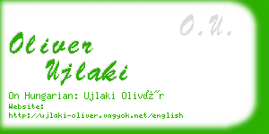 oliver ujlaki business card